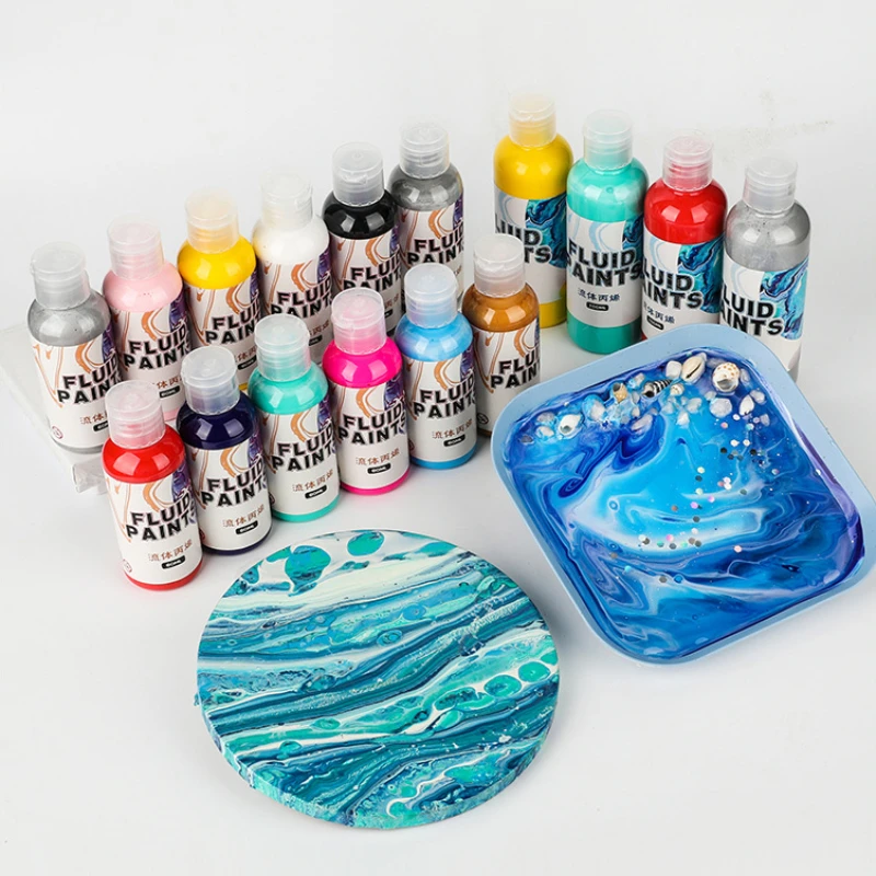 Fluid Acrylic Paint Set for Arts and Crafts