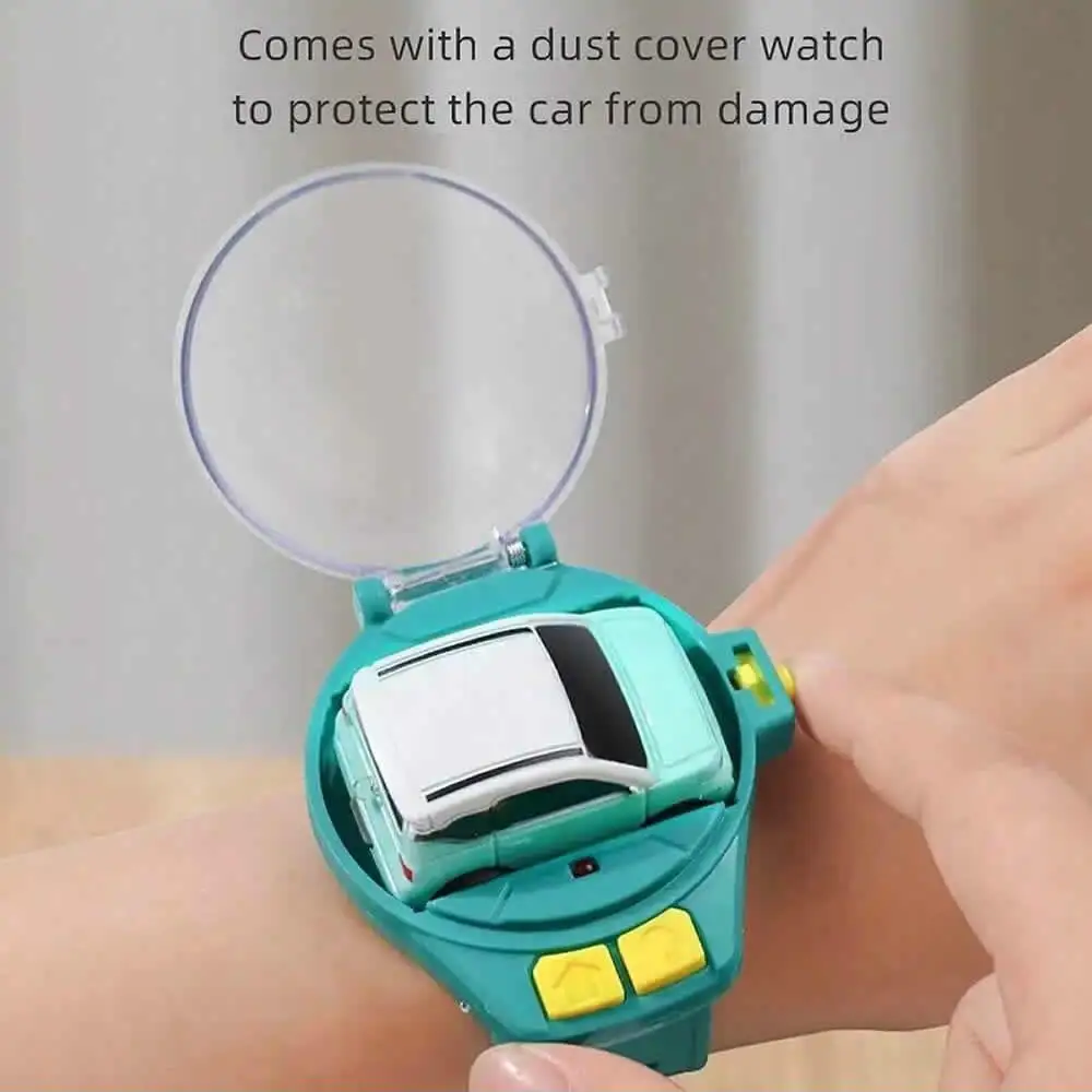 Remote Control Car Watch LED Toy 2.4GHz Mini Watch Remote Control Car Alloy RC Car Wrist Racing Watch Interactive Racing Game To 2