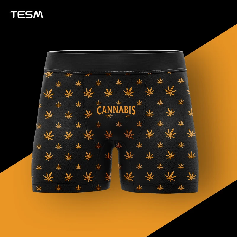 Men Breathable Boxer Shorts High-Definition Print Comfortable Underwear Soft Sports Innerwear