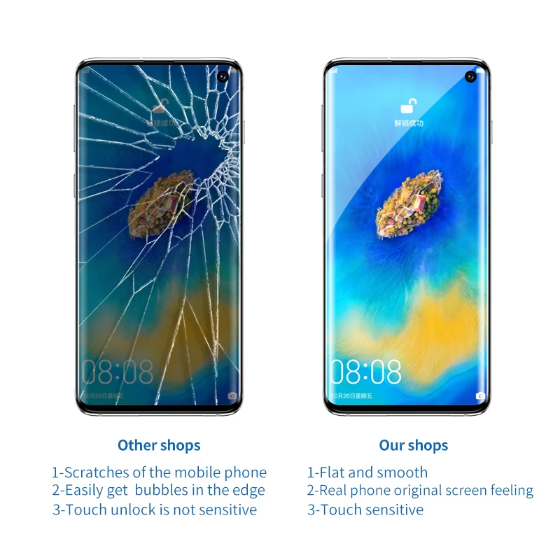 TUOLI UV Fiber Glass Hydrogel Film Screen Protector for Cut Machine UV Vacuum Curing Machine Support in All Phone Model