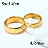 Classic Tungsten Carbide Rings Glod Color 4/6/8mm For Women Men Couple Wedding Bands Zirconia Engagement Christmas Gift  Jewelry 1