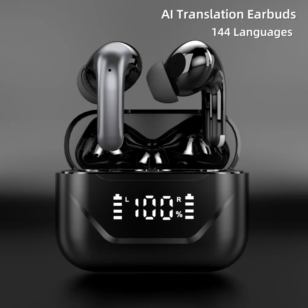 Language Translator Earbuds Intelligent Translate Earbuds Real-time 144 Languages 98% High Accuracy for Travel Business A17PRO