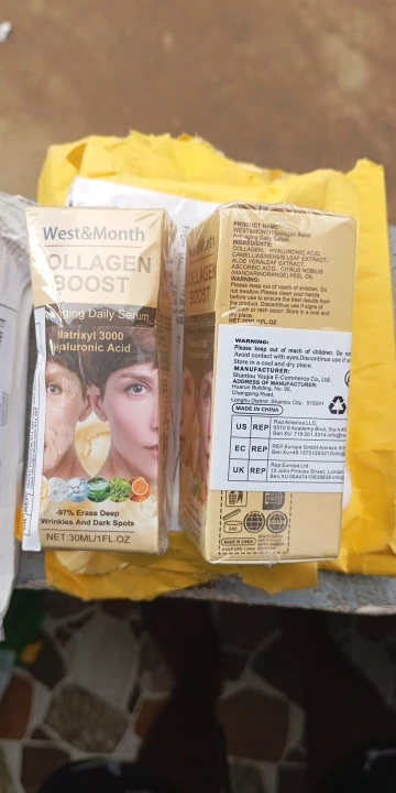 Collagen Face Serum Face Moisturizing Fade Fine Lines Brightening Facial Serum Lifting Neck Skin Care 30ml photo review