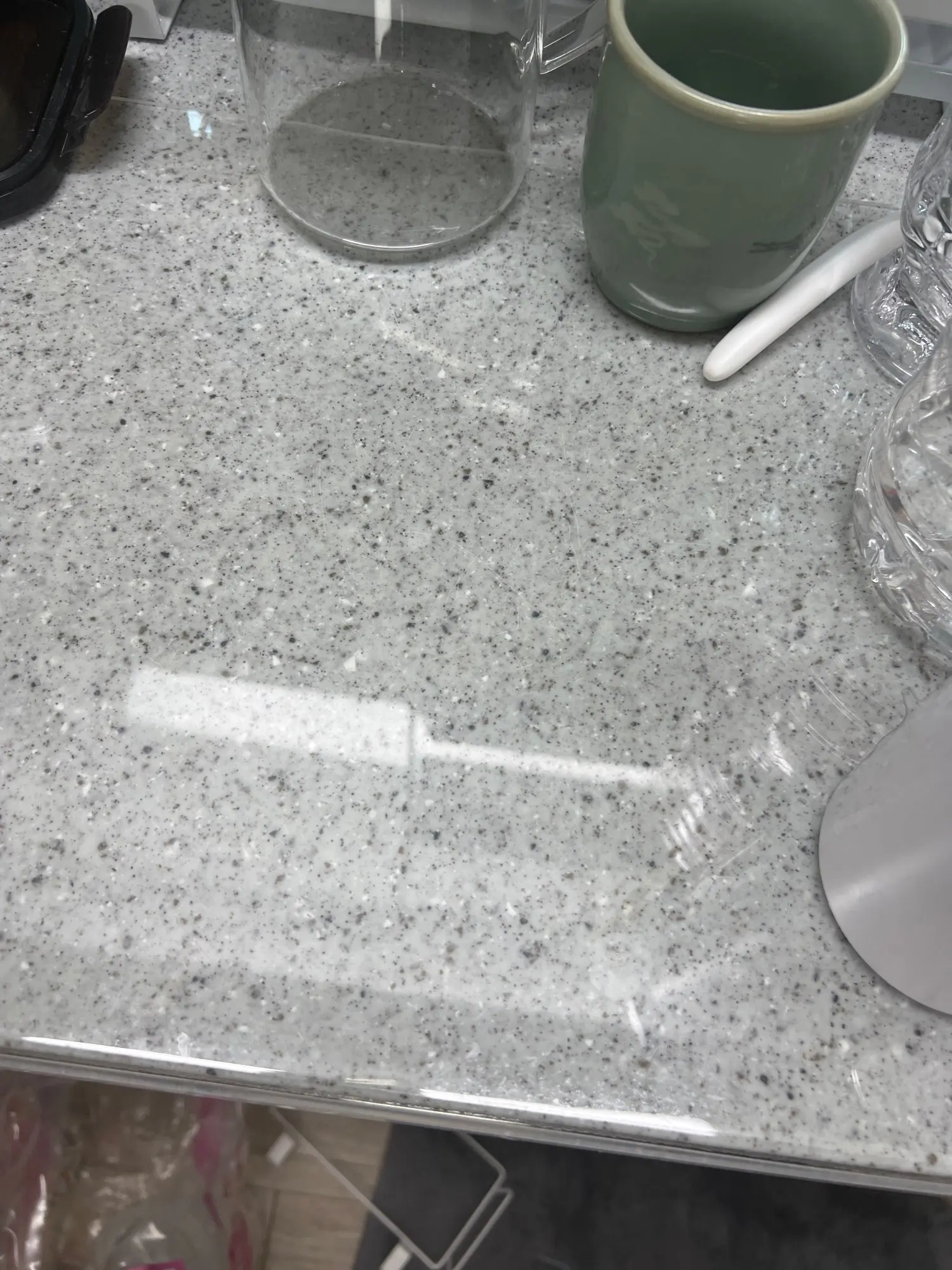 Acrylic Anti-slip Transparent Cutting Board with Lip for Kitchen Counter Countertop Protector photo review