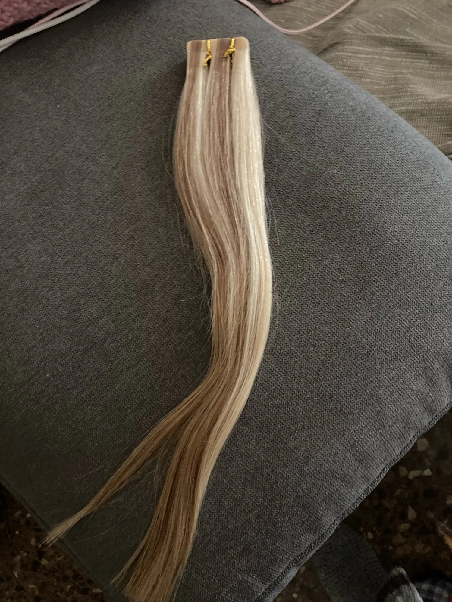 18″/45cm Tejp In Human Hair Extensions 20st European Remy Straight Adhensive Extension tejp på människohår photo review