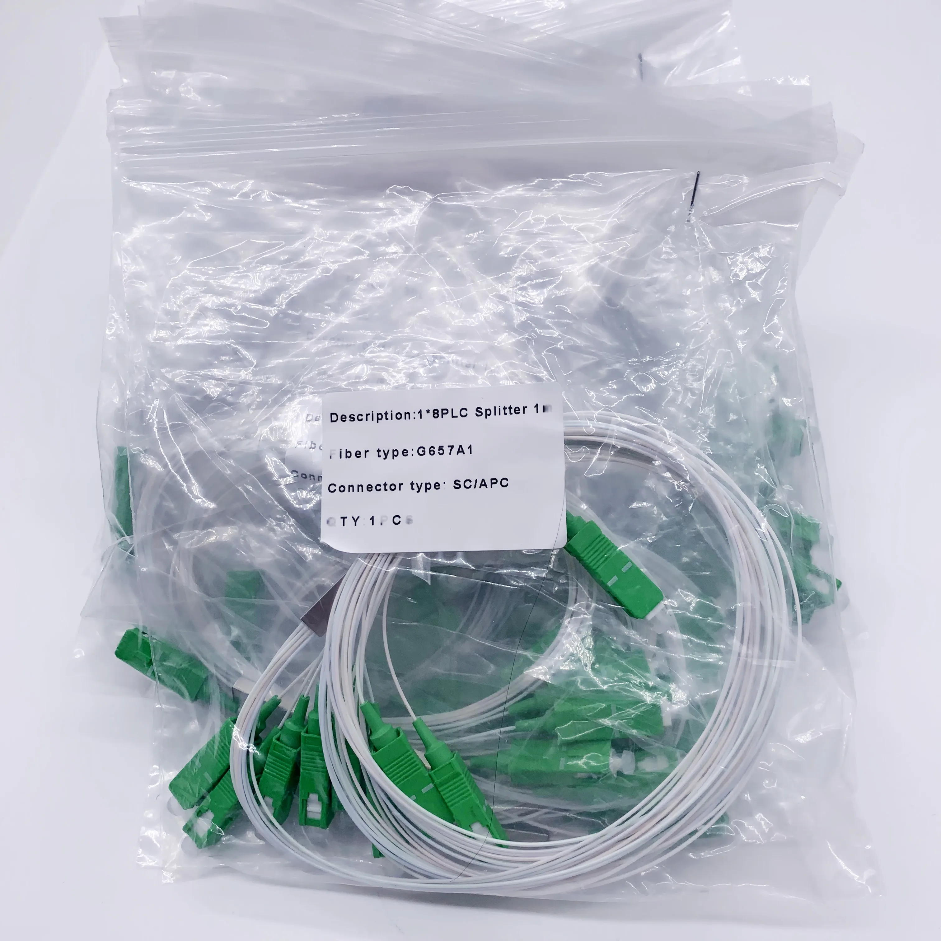 5pcs 10pcs Opitc 광섬유 분배기 1x2 1×4 1×8 1×16 1×32 광섬유 커넥터 튜브 분배기 SC APC 커넥터 분배기 커넥터