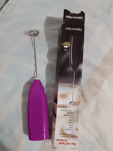 Mixer Elétrico Multiuso Portátil. Misturador de Bebidas de aço inoxidável, Batedor de Espuma - Cores Sortidas photo review