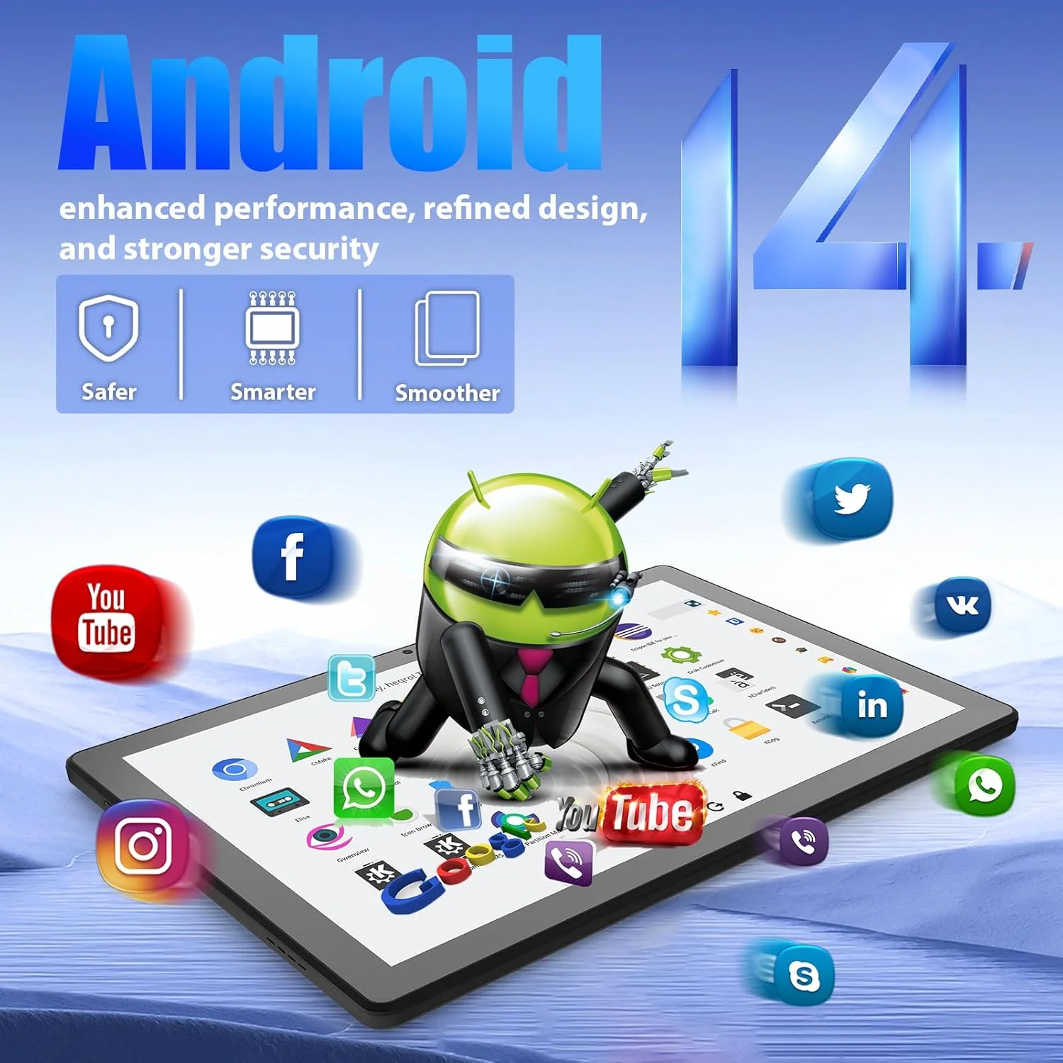 BESTSKI 11 inch Tablet Android 14 2