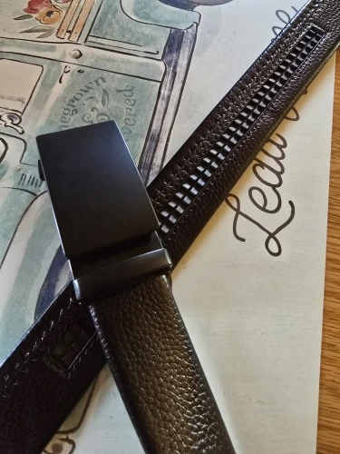 OYIFAN hommes ceinture en cuir véritable ceinture pour hommes ceintures automatiques ceinture réglable ceintures d'affaires photo review