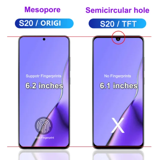 TFT S20 4G ũ, Ｚ  S20 5G LCD ÷,    ġ ũ, Ｚ  S20 G981B G980 G980F