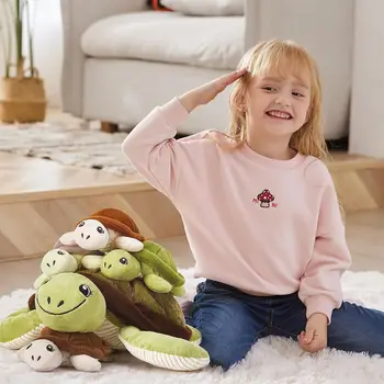 IKASA Mommy Sea Turtle Stuffed Animal Mom and Baby Plush Toy, Cute 15