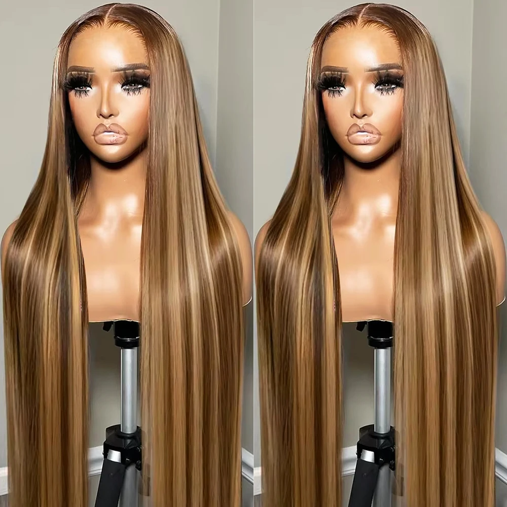 Wear Go Glueless 4/27 Highlight Straight Pre Cut 4x6 Glueless Wig Human Hair Pre plucked Brazilian Remy Hair Wigs Ready To Wear 1