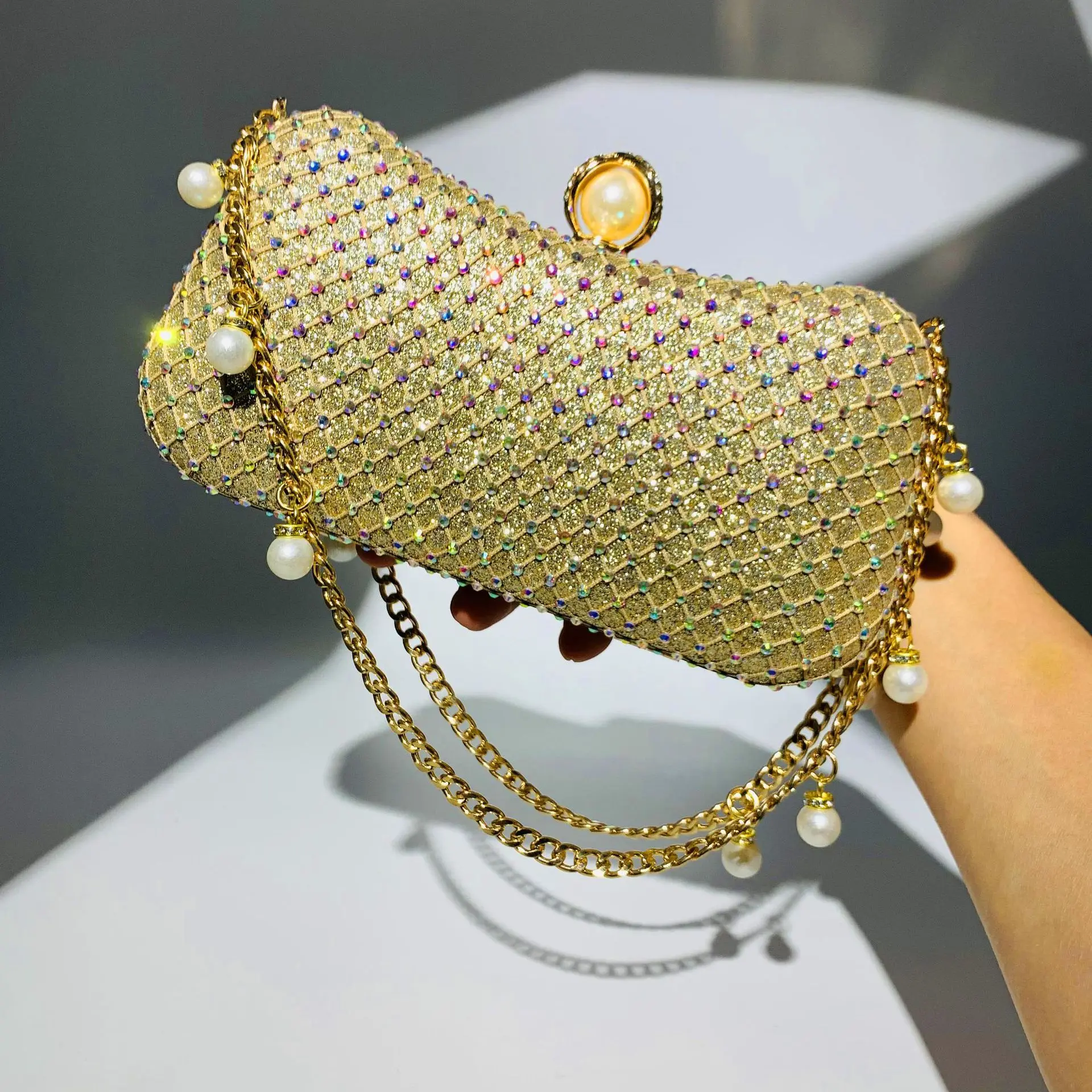 Buy Handmade Heart Shap Pearl Clutches Evening Bags for Wedding,small Bead  Evening Bag,rhinestone Bag,clutch for Wedding Party,bridal Purse Gift  Online in India - Etsy