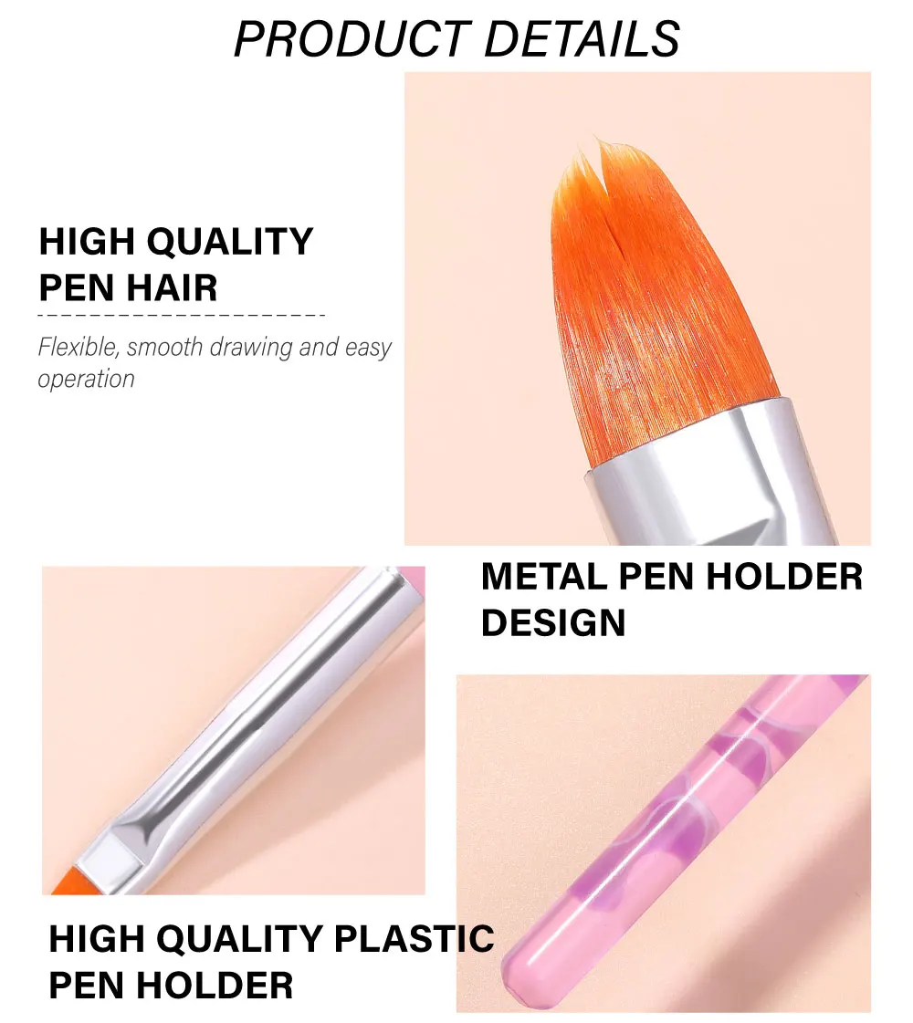 Description Picture 5 of itemLULAA Acrylic Art Crystal Dotting Tools Professional Nail Brushes Set Pen Heads Point Drill Pens DIY Nail Art Tool