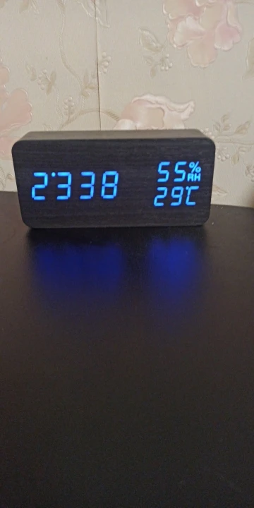 Wooden Digital Alarm Clock LED Wooden photo review