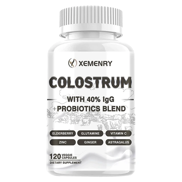 8880-e3508c.jpg Colostrum Capsules - 40% LgG - Supports Intestinal Digestion and Immune Health Improve Focus, Skin, Gut Health - 120 Capsules