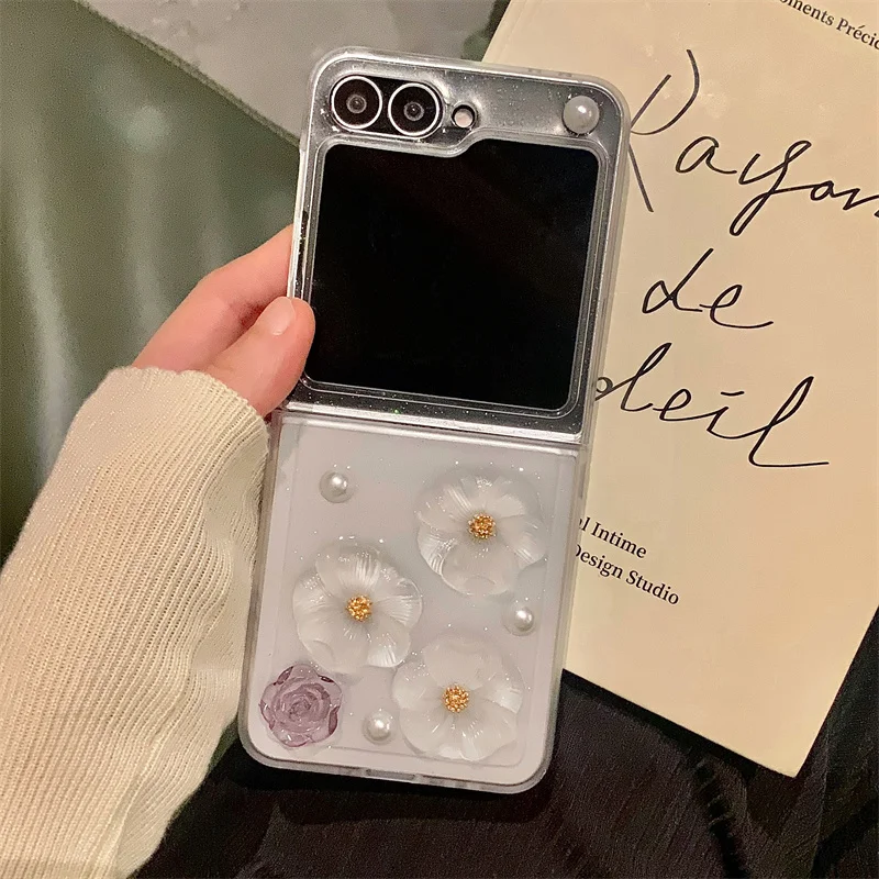 Luxury 3D Flower Phone Case with Fashion Chain and Fall Protection