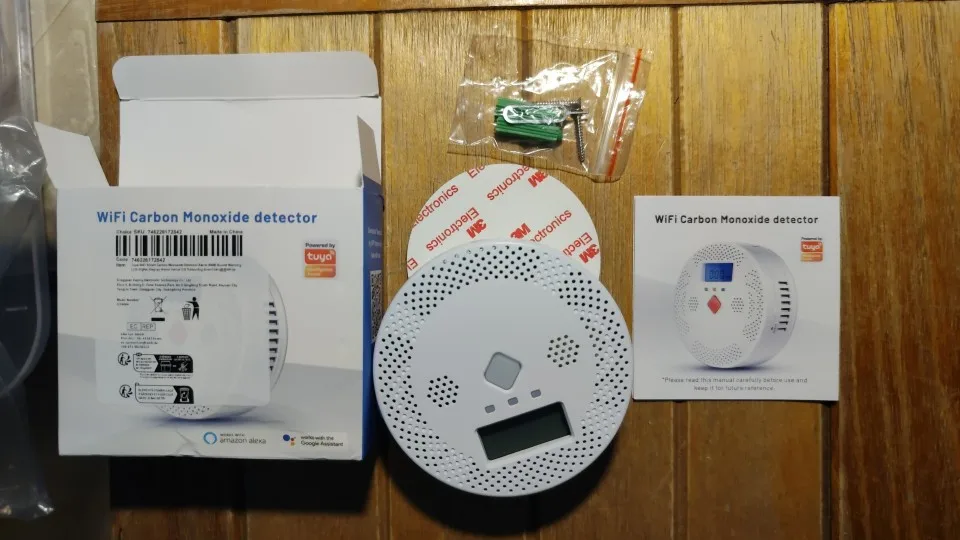 TLL* Tuya WiFi Smart Carbon Monoxide Detector with Alarm and Digital Display photo review