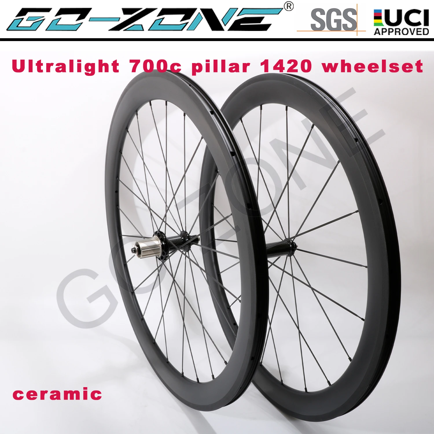 

Ultra Light Ceramic 25mm Width 700c Carbon Wheelset V Brake Powerway R36 Pillar 1420 Clincher Tubeless Road Rim Brake Wheels