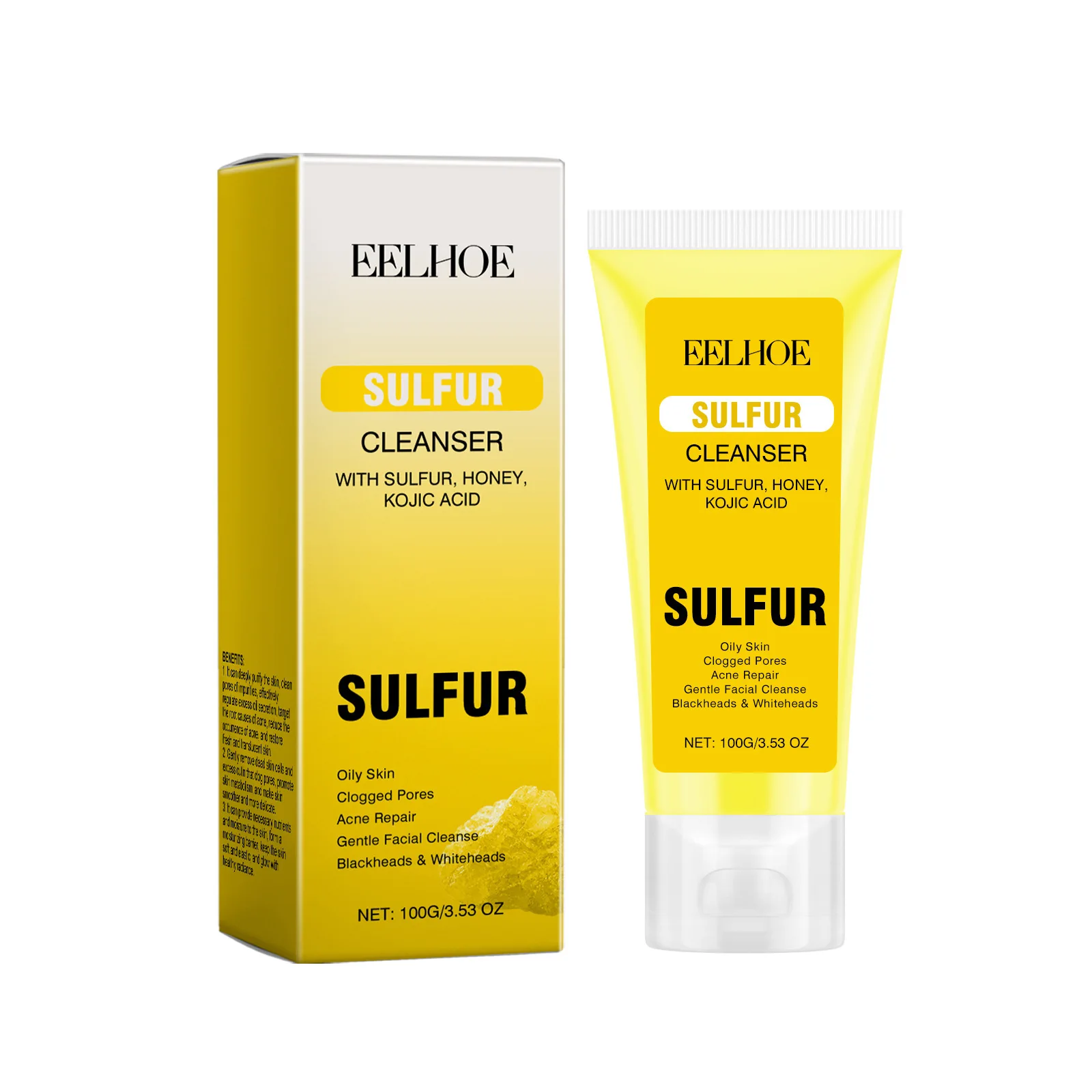 Facial Cleanser with Sulfur for Removing Clogged Pores A-Cne Treatment Nourish Facial Contours Gentle Exfoliating Facial Scrub 2