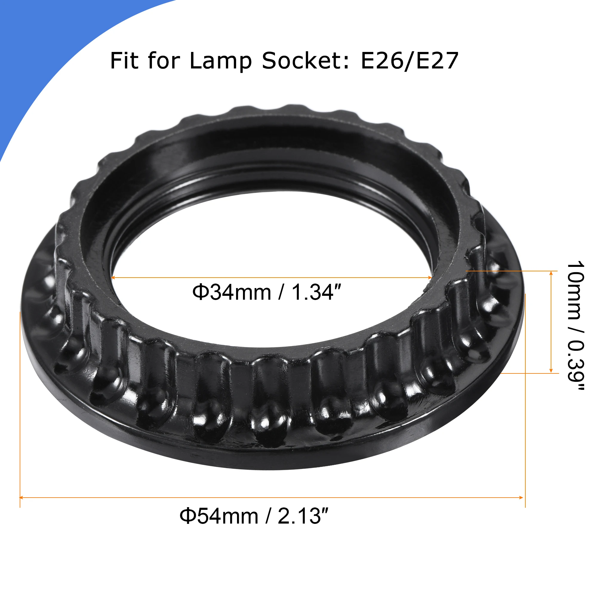 8-16Pcs E14 E26/E27 Lampshade Collar Rings Threaded Candelabra Base  Retainer Lock Light Shades Socket Reducing Ring Bulb Holder - AliExpress, image size:2000x2000