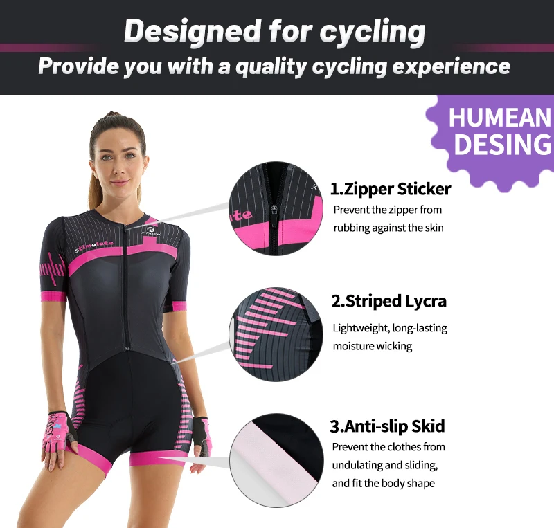 X-TIGER Women Triathlon Cycling Jersey Set Short Sleeve Skinsuit Maillot Ropa Ciclismo Professional Team Bicycle Jumpsuit