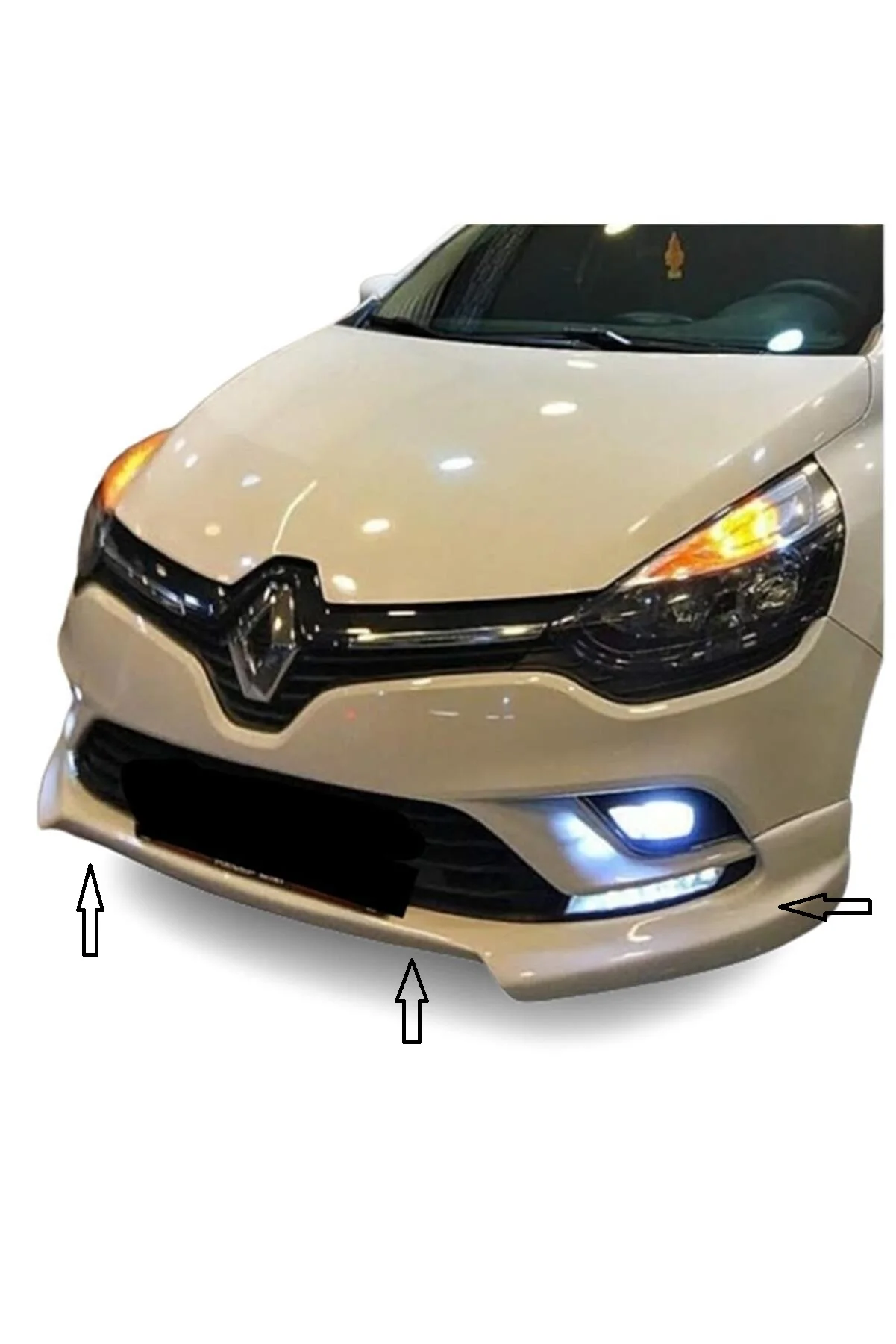 For Renault Clio 4 ( 2016 - 2019 ) Rieger Style Prefix (plastic) - Rocker  Hot New Stylish Tuning Designer Cover Mirror Antenna