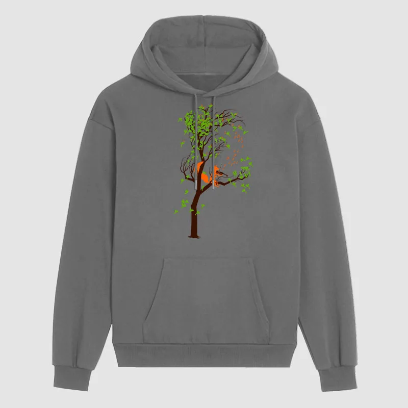 

Men's Fox New Oxygen Cotton Hoodie Outdoor Tree Playing Guitar