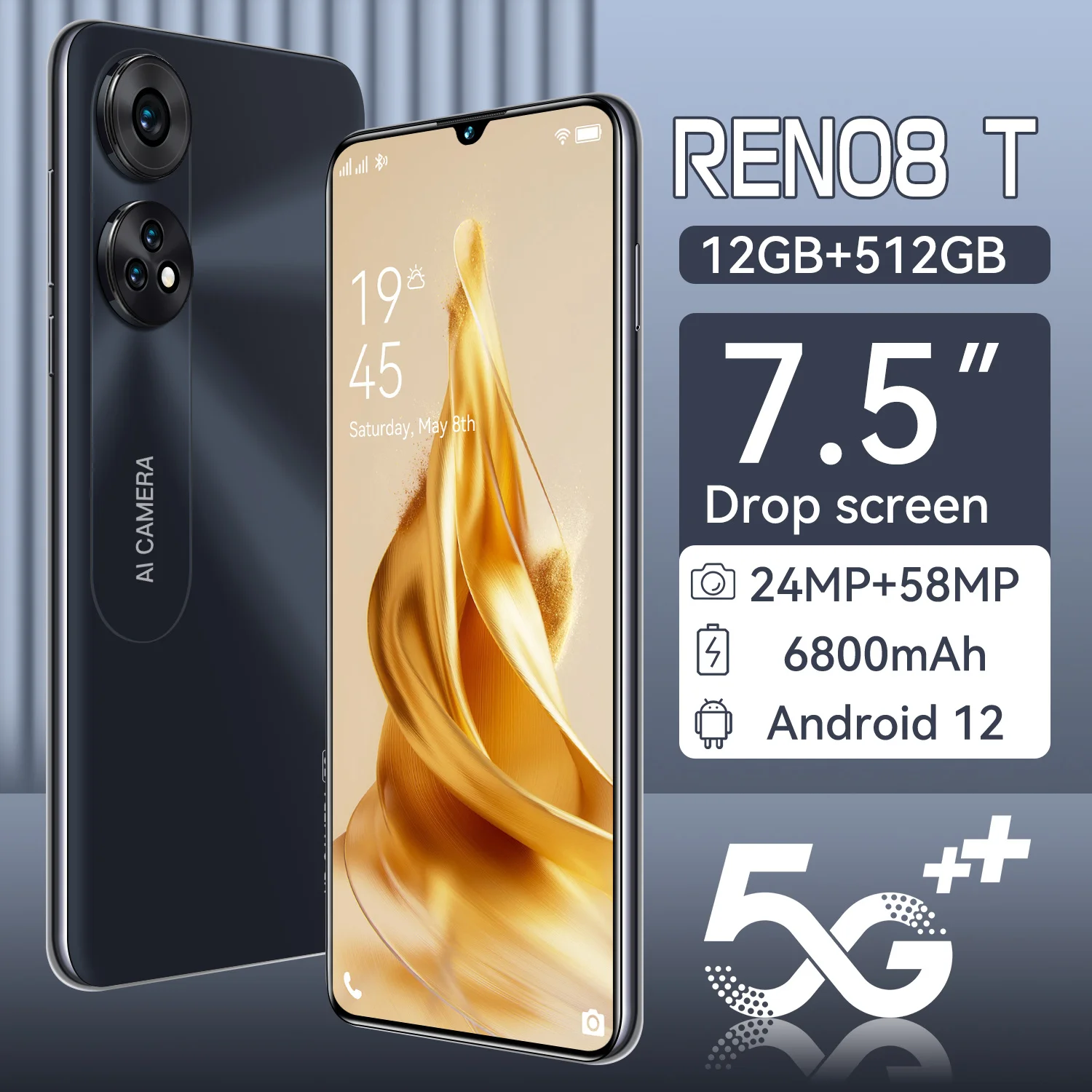 Reno8 T 5G 7,5-дюймовый мобильный телефон
