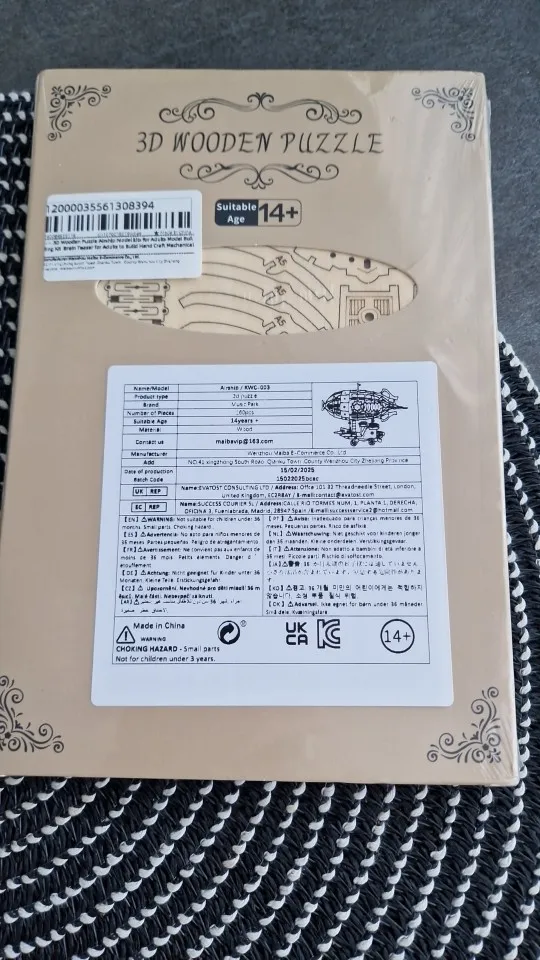 3D Wooden Airship Puzzle Kit for Adults – Mechanical Model Building Set photo review