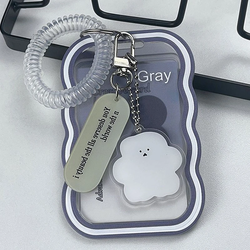 Photo Card Holder Creative Design Kpop Transparent Keychain Photo Sleeves Bus Card Student Case Protector