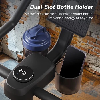 MERACH Exercise Bike Brake Pad/Magnetic Stationary Bike with Exclusive App Low Noise Indoor Cycling Bike with Fitness Courses B2 6