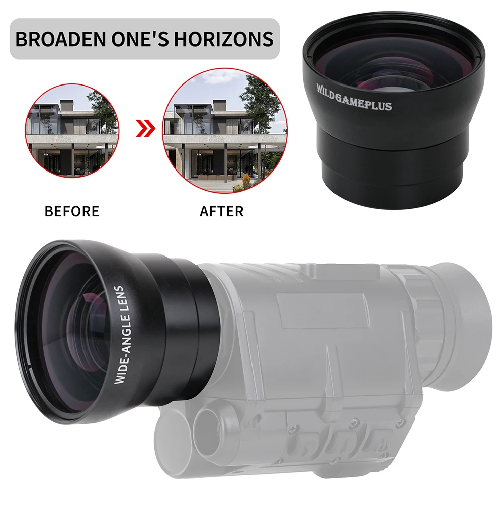 NVG30 Wide Angle Lens 55MM Scope Lens Wide 50° FOV lens For For NVG30 940nm IR N