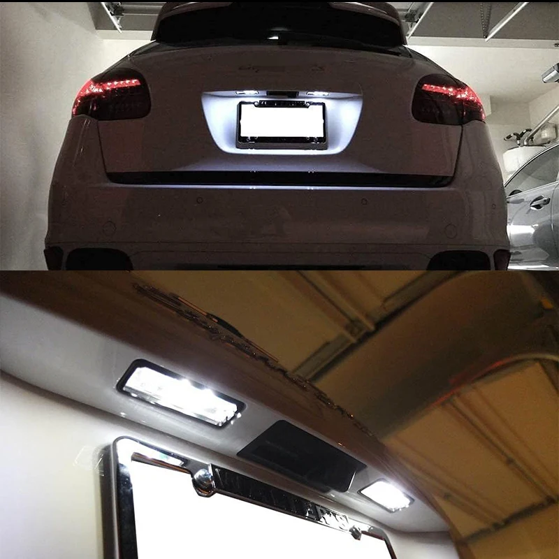 12V LED Number Plate Lamp For Porsche 987 Boxster Cayenne 911 Carrera Turbo 991