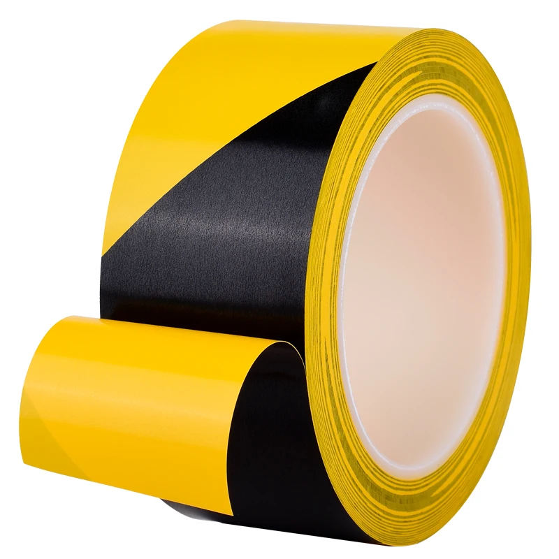 

Strong PVC Warning Tape Red White Yellow Black Twill Tape Conspicuity Adhesive Tape Floor Wear-Resistant Marking Warning Tape