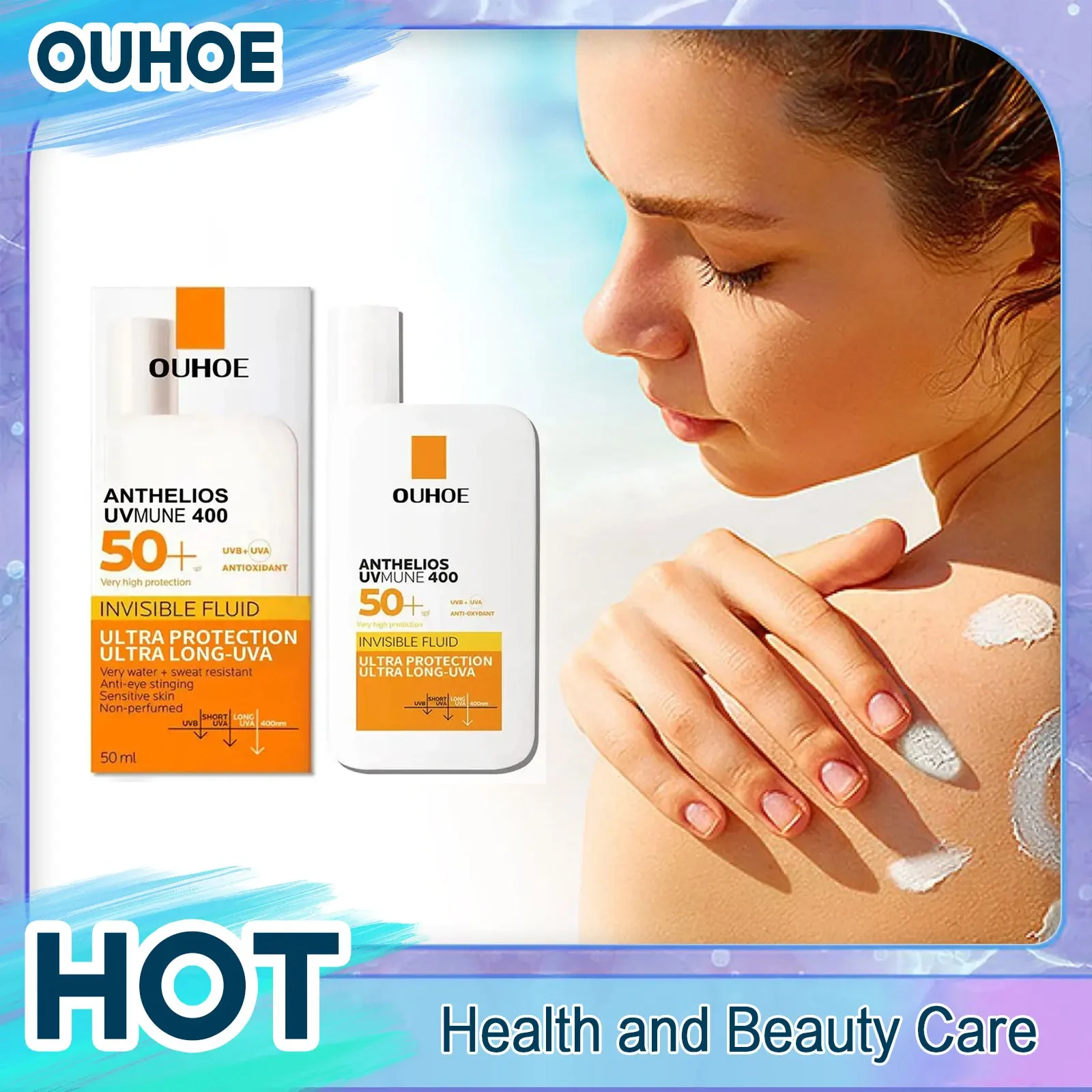 Facial Body Sunscreen Ultra SPF50+ UV Isolation Long Last Protection Whitening Moisturizing Oil Control Sunblock Anti Sun Cream