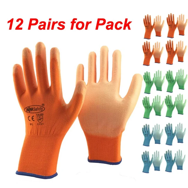 Nmsafety 24 Pces/12 Pares Luvas De Trabalho De Segurança Para Construção  Segurança Jardim Borracha Malha Industrial Luva De Trabalho De Proteção -  Luvas De Segurança - AliExpress