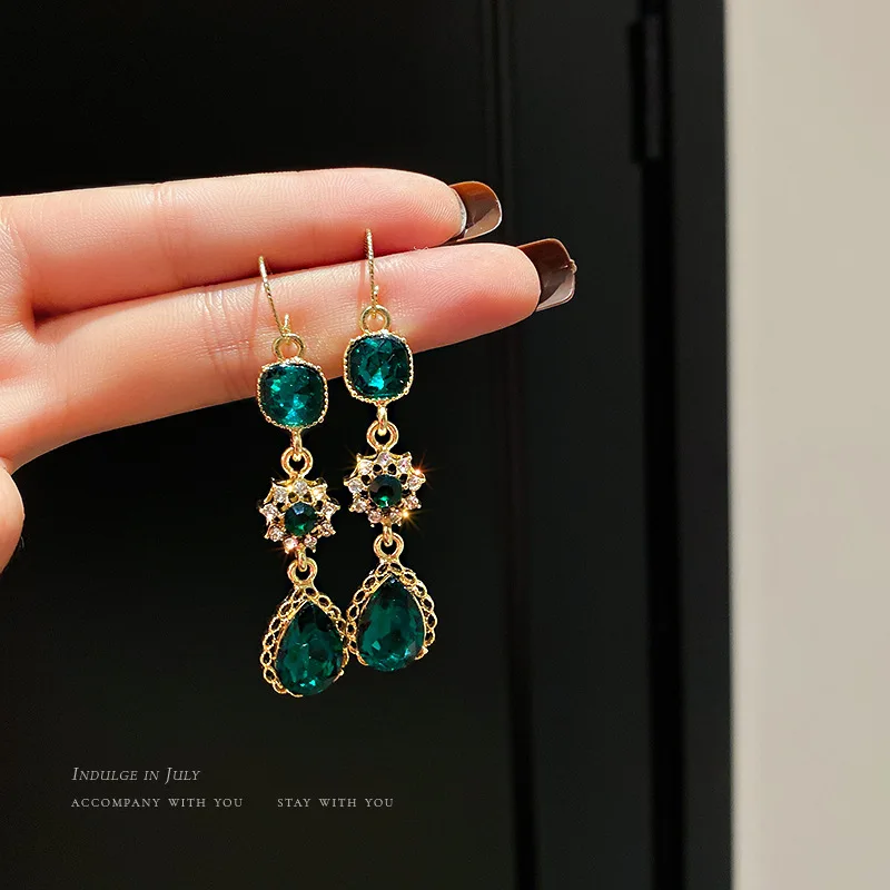 Long tassel earrings Fashion European and American water drop earrings long tassel earrings
