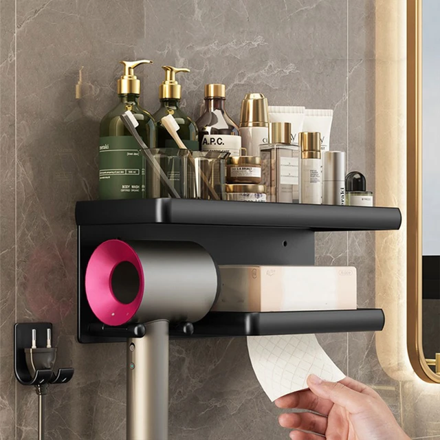 Hair Dryer Holder Wall-Mounted Dryer Cradle Hairdryer Support
