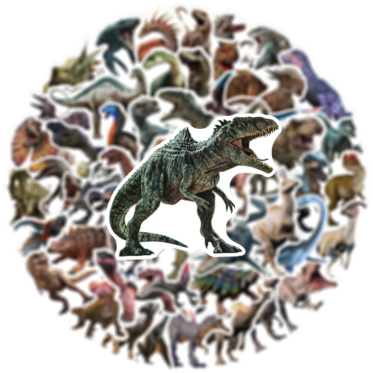 10/30/50 pz adesivi dinosauro giurassico regalo giocattolo per bambini fai da te Laptop telefono valigia Notebook antico animale adesivo Graffiti decalcomanie