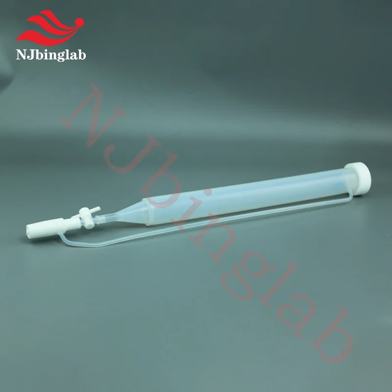 NJbinglab PFA 압력 균등화 드로핑 깔때기 500ML, 화학적으로 불활성 및 내열성으로 정확한 실험실 투약 가능