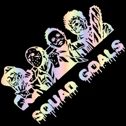 Ultimate Horror Icons Waterproof Window Decal - Vinyl Stickers - 20x11cm (Rainbow color)