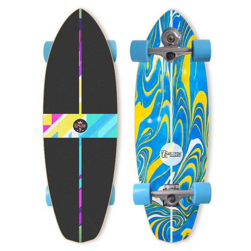 

82cm S5 Meraki Surf Skateboard On Sale Complete Outdoor Maple Wood Smooth Adult Skating Maple ABEC9 Advance 4 Pu Wheels Ski