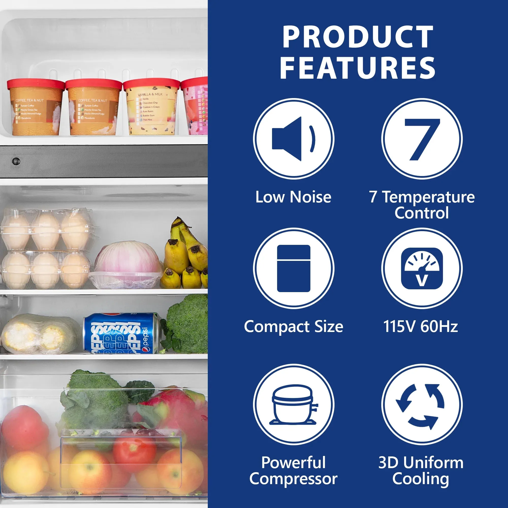 SIMZLIFE Mini Fridge with Freezer, 3.15 Cu ft Two Door Compact Small Fridge Adjustable Removable Shelves,For Bedroom/Dorm/Office 2 SIMZLIFE Mini Fridge with Freezer, 3.15 Cu ft Two Door Compact Small Fridge Adjustable Removable Shelves,For Bedroom/Dorm/Office 2