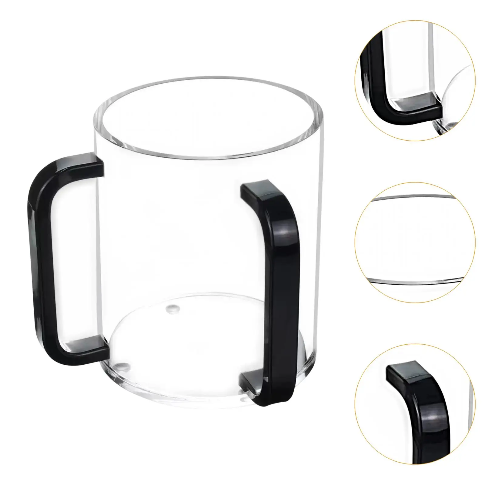 Vaso de enjuague de 800 ml para lavado de manos con doble asa, gran capacidad, ligero, accesorios de baño para judíos._voghion.com