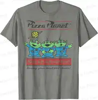 Summer New Boys and Girls Disney Pixar Toy Story Pizza Planet Alien Cartoon Pattern T-Shirt KID/Adult Casual O-Neck Short Sleeve 2