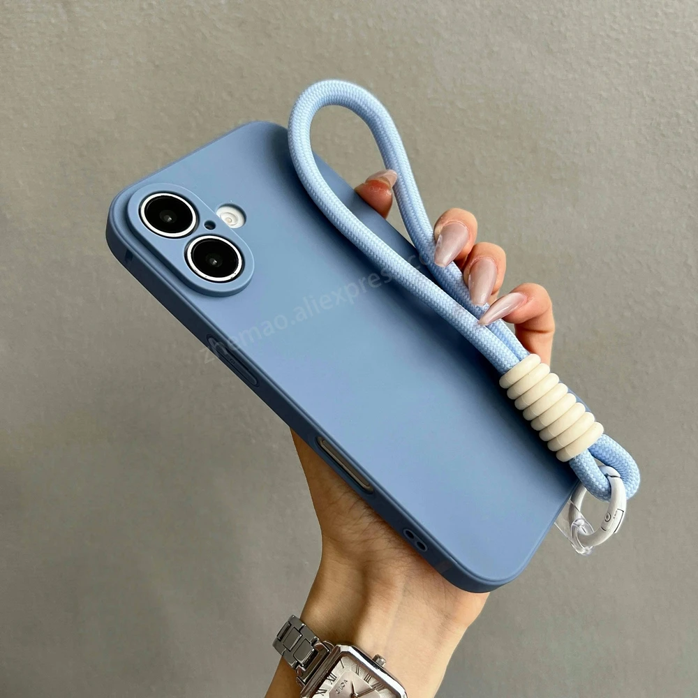 Luxus-Handgelenkband-Armband-Lanyard-Silikonhülle für iPhone 15 11 14 13 12 16 Pro Max XR XS X 7 8 Plus SE stoßfeste Softcover – Detail 12