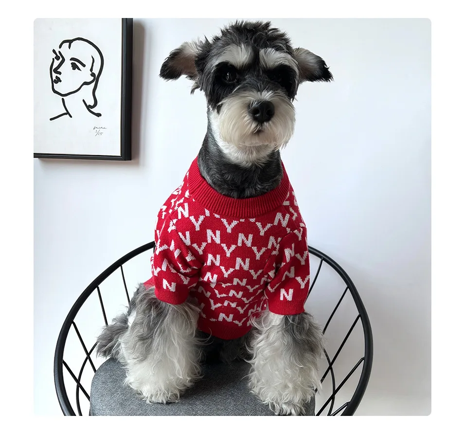 

Pet Trendy Knitted Sweater Autumn and Winter Warm Vest Small and Medium-sized Dogs Chihuahua Bulldog Schnauzer Cat Clothes