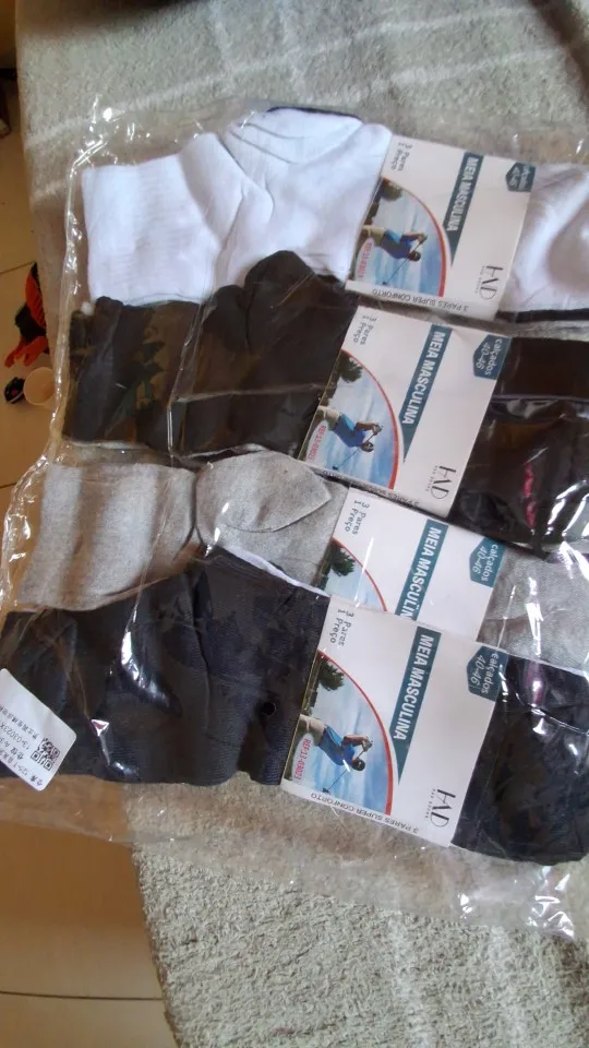 12 pares,Brasil,meias masculino,meia masculina,meia antiderrapante,meia de compressão ,meia anti derrapante,meia corrida (cópia) photo review