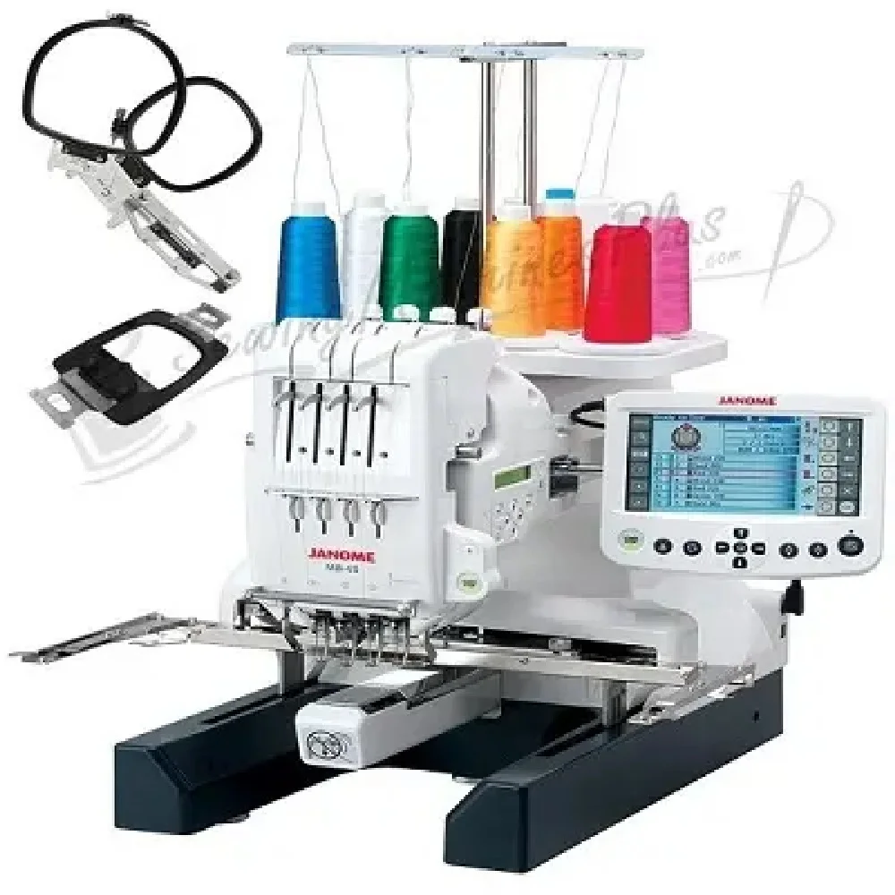 DISCOUNTTOP of Janomes MB-7 Single Head Embroidery Machine 8/15 Needles Manual Operation for Home Use DISCOUNT